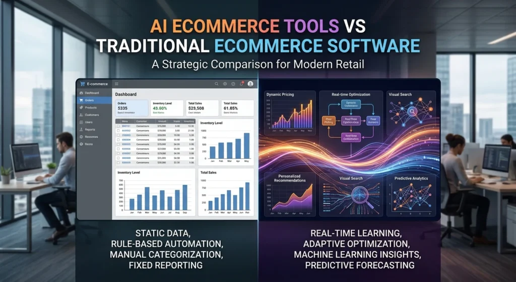 AI Ecommerce Tools vs Traditional Ecommerce Software