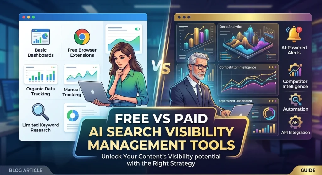 Free vs Paid AI Search Visibility Management Tools