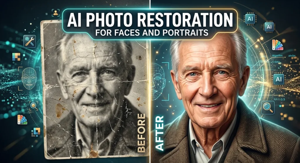 AI Photo Restoration for Faces and Portraits