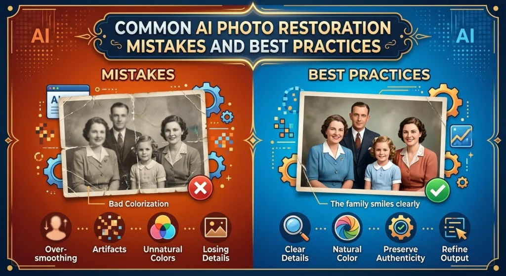 Common AI Photo Restoration Mistakes and Best Practices