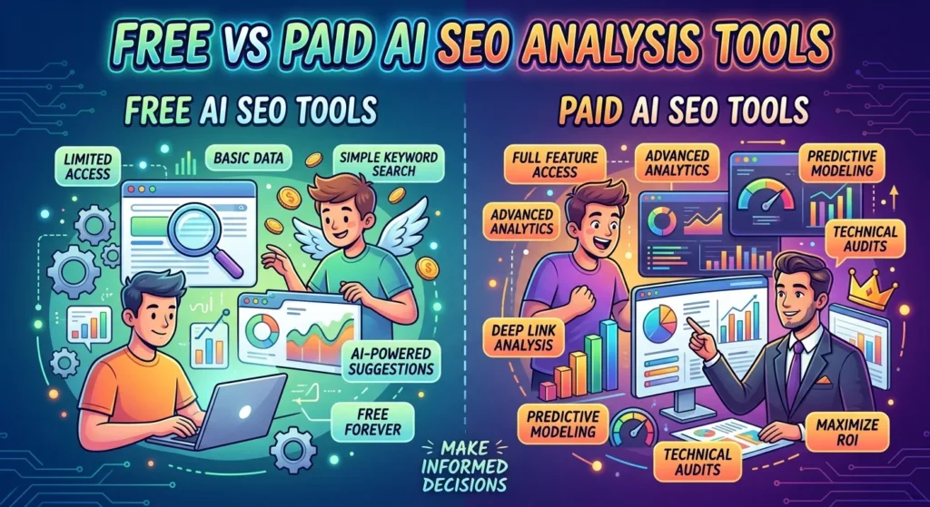 Free vs Paid AI Mode SEO Analysis Tools