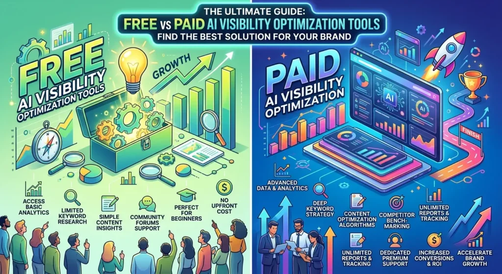 Free vs Paid AI Visibility Optimization Tools
